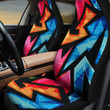 Colorful Chromatic Grunge Graffiti Geometric Pattern All Over Print Car Seat Cover