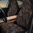 Brown Tone Blocks Geometric Shapes All Over Print All Over Print Car Seat Cover