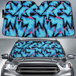 Blue Tone Grunge Graffiti Geometric Shapes All Over Print Car Sun Shades Cover Auto Windshield