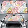 Best Types of Tropical Flowers Summer Vibe White Theme Car Sun Shades Cover Auto Windshield