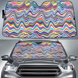 Fantasy Swirl Painting Rainbow Waves Color Car Sun Shades Cover Auto Windshield