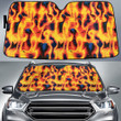 Hot Fire Starry Night Psychedelic Neon Swirls Pattern Car Sun Shades Cover Auto Windshield