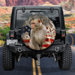 Vintage Great Monkey In Forest Hand Drawn American Flag Pattern Printed Car Spare Tire Cover