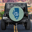 Rustic Illinois Flag Don't Mess With Illinois Mint Green Theme Printed Car Spare Tire Cover