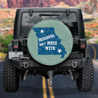 Rustic Missouri Flag Don't Mess With Missouri Mint Green Theme Printed Car Spare Tire Cover