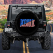 Jacksonville American Flag Pattern Black Printed Car Spare Tire Cover