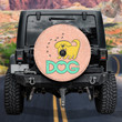 Dog Dunny Caricature Animal Lovers Puppy Orange Theme Printed Car Spare Tire Cover