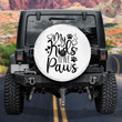 My Kids Have Paws Pet Lovers White Theme Printed Car Spare Tire Cover