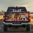 Tigers USA Flag Truck Tailgate Decal Car Back Sticker