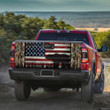 Bear Silhouette USA Flag Truck Tailgate Decal Car Back Sticker