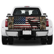 Moose Silhouette USA Flag Truck Tailgate Decal Car Back Sticker