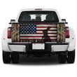 Rabbit Silhouette USA Flag Truck Tailgate Decal Car Back Sticker