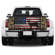 Deer Silhouette USA Flag Truck Tailgate Decal Car Back Sticker
