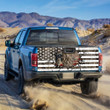 Owl Break Black And White USA Flag Truck Tailgate Decal Car Back Sticker