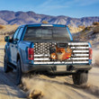 Foxs Break Black And White USA Flag Truck Tailgate Decal Car Back Sticker