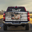 Monkeys Break Black And White USA Flag Truck Tailgate Decal Car Back Sticker