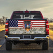 US Coast Guard Veteran Eagle USA Flag Truck Tailgate Decal Car Back Sticker