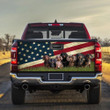 Dachshund Dogs USA Flag Truck Tailgate Decal Car Back Sticker
