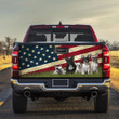 French Bulldog USA Flag Truck Tailgate Decal Car Back Sticker