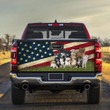 USA Flag Truck Chihuahua Cute Dogs Tailgate Decal Car Back Sticker