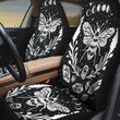 Black White Bee Diamond Pattern Car Seat Covers