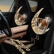 Couple Cow Back To The Moon Car Seat Covers