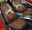 Wolf Flower Leather Pattern Car Seat Cover