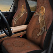 Lion Flower Leather Pattern Car Seat Cover