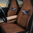 Whales Flower Leather Pattern Car Seat Cover