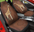 Giraffe Flower Leather Pattern Car Seat Cover