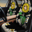 Labrador Sunflower And Chrysanthemum Japonense Car Seat Cover