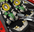 Australian Shepherd Sunflower And Chrysanthemum Japonense Car Seat Cover