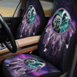 Horse With Dreamcatcher And Skull In Purple Galaxy Background Car Seat Covers