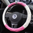 Pink Woman Steering Wheel Cover For Girls Car Interior Decoration