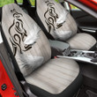 Kangaroo With Feather And Stripes Pattern In White Gray Background Car Seat Covers