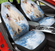 Sleepy Labrador Dog Blue Mandala Floral Pattern Car Seat Covers