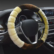 Warm Faux Fur Auto Handlebar Winter Super Soft Plush Universal Car Steering Wheel Cover