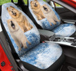 Chow Chow Sleepy Dog Blue Mandala Floral Pattern Car Seat Covers
