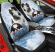 Japanese Chin Sleepy Dog Blue Mandala Floral Pattern Car Seat Covers