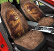 Lion Portrait Crack Pattern Brown Car Seat Cover