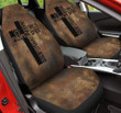 The Cross Words Black And Beige Car Seat Cover