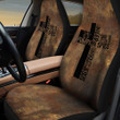 The Cross Words Black And Beige Car Seat Cover