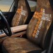 The Cross Words Orange Baseball And Beige Car Seat Cover