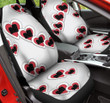 Havanese Chin Red Heart In White Background Car Seat Covers