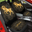 Aries Zodiac Mandala Golden Pattern Car Seat Cover