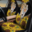 Tiger Zipper Front Sunflower Yellow And Black Car Seat Cover