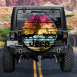 Alligator Silhouette Colorful Vintage Jeep Spare Tire Cover