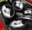 Labrador Circle Shapes In Black And White Background Car Seat Covers