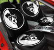 Jack Russel Circle Shapes In Black And White Background Car Seat Covers