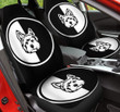 Westie Circle Shapes In Black And White Background Car Seat Covers
